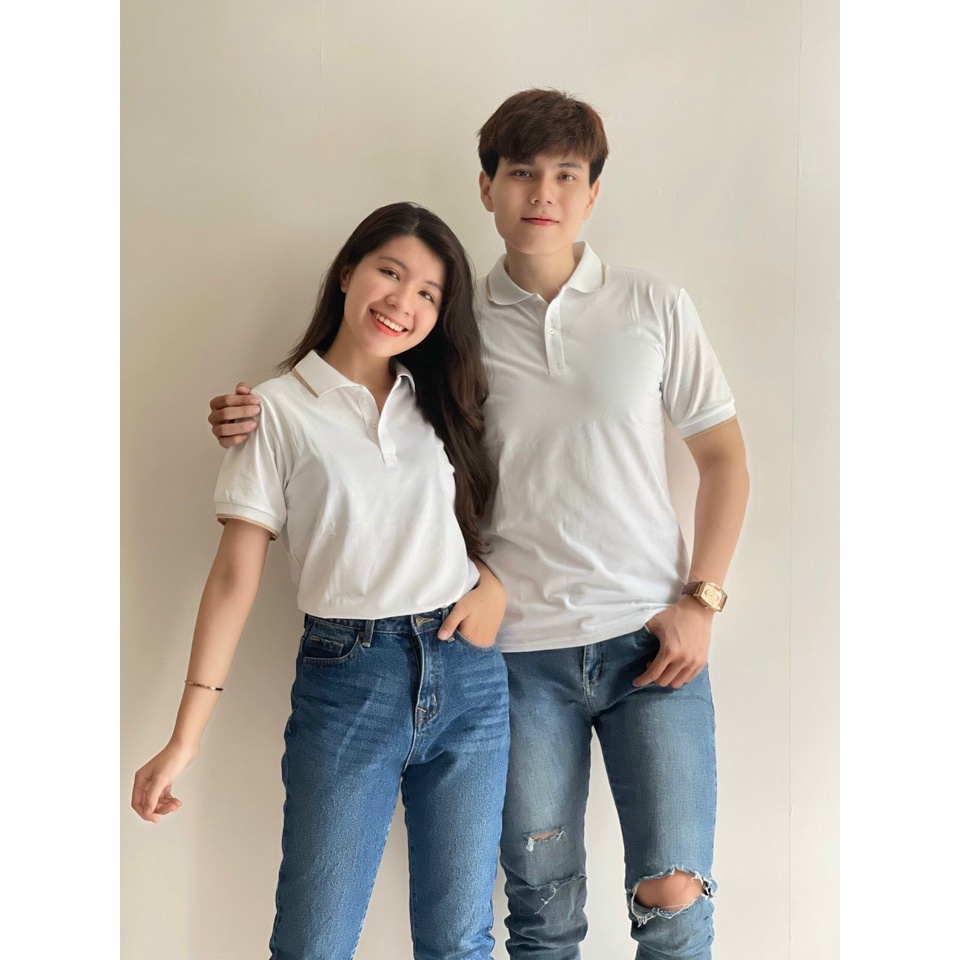 Áo thun Polo Nam nữ chất thun cá sấu cổ phối Nhiều màu style Hàn quốc phong cách Ulzzang