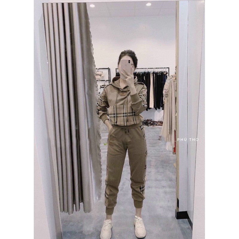 BÁN SỈ BỘ NỈ BÔNG HOODIE PHỐI KẺ BBR 3 MÀU CHO NỮ BN33 | BigBuy360 - bigbuy360.vn