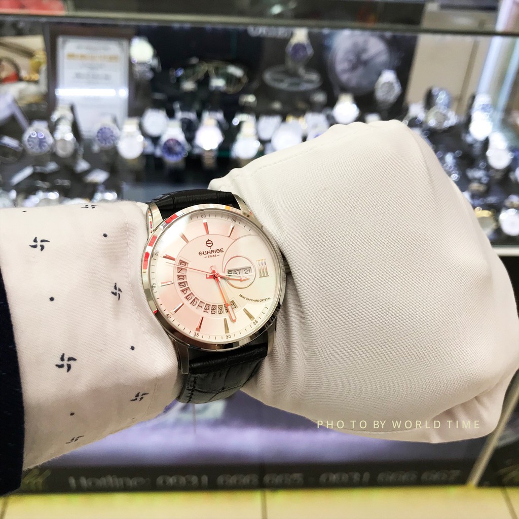 Đồng Hồ Nam Sunrise Dây Da 1130SA Full Box Sapphire Chống Xước , Chống Nước , Dây Da Cao Cấp , Bảo Hành 3 Năm | BigBuy360 - bigbuy360.vn