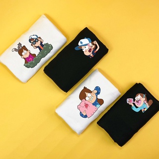 Áo thun unisex hoạt hình GRAVITY FALLS vải cotton oversize tay lỡ form rộng