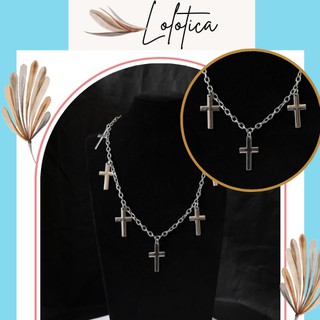 Vòng cổ xích chữ thập necklace hiphop - dây chuyền thánh giá unisex phong cách Hàn Quốc phụ kiện   - Lolotica