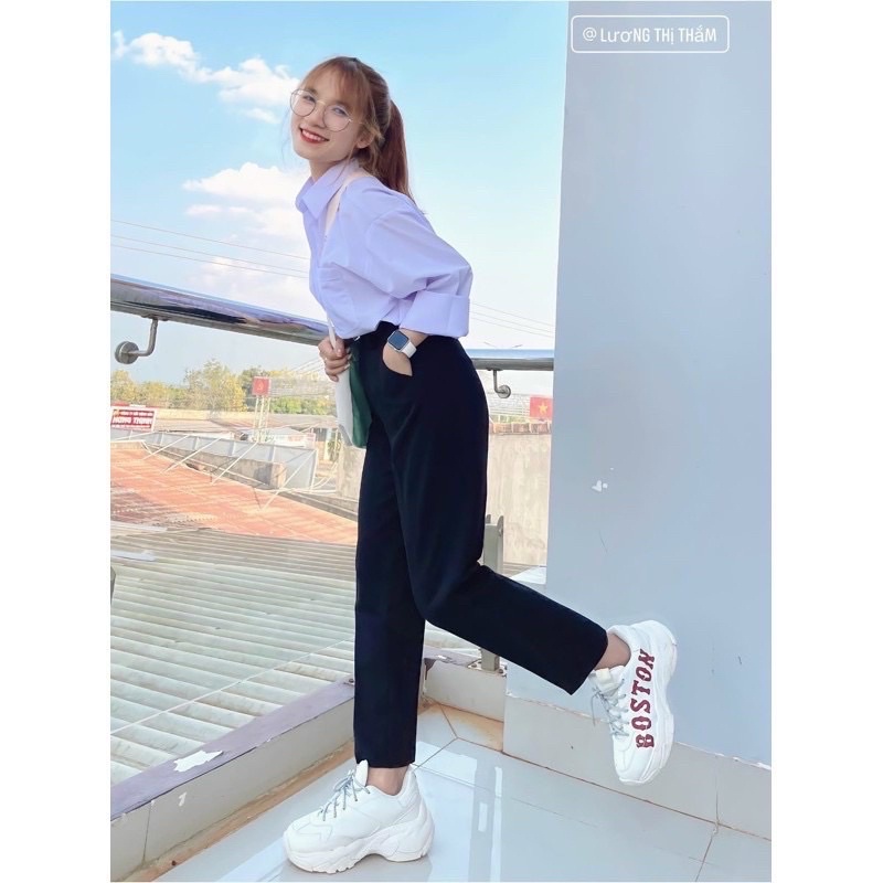 [NEW] ÁO SƠ MI HỌC SINH PHÔNG RỘNG 1 TÚI SM001