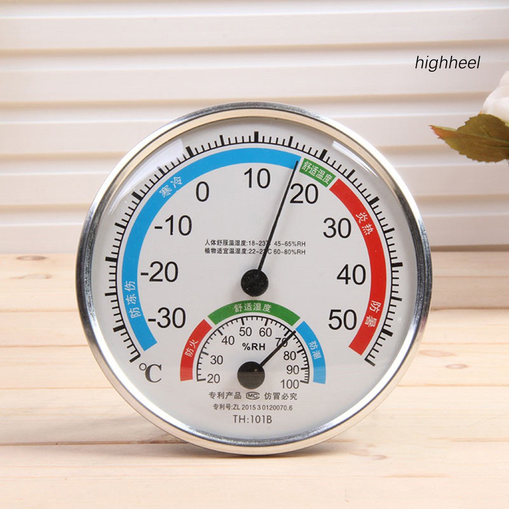 Nhiệt ẩm kế cơ học đo độ ẩm và nhiệt độ TANAKA TH101E,Thermometer TH101B. Ẩm kế để bàn hoặc treo tường [Halongstar]