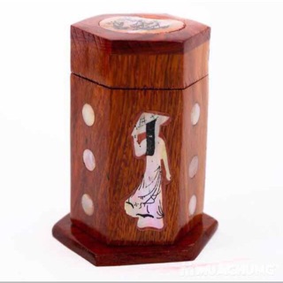 Lọ tăm gỗ hương