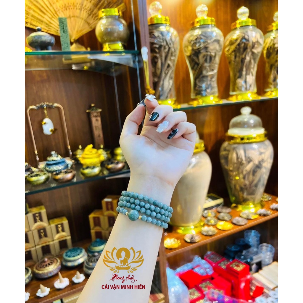 Vòng Tay Đá 108  Mix Charm Hạt  Đủ Màu Đủ Theo Mệnh Tặng Hộp + Dây Sơ Cua Cao Cấp - Quà Tặng Nam Nữ