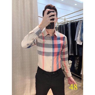 Áo sơ mi dài tay nam vải cotton lụa cao cấp 4849