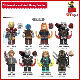 Minifigures các nhân vật siêu anh hùng Marvel EndGame Thor Iron Man - Đồ chơi Lắp ghép Xếp hình Non Lego X0258