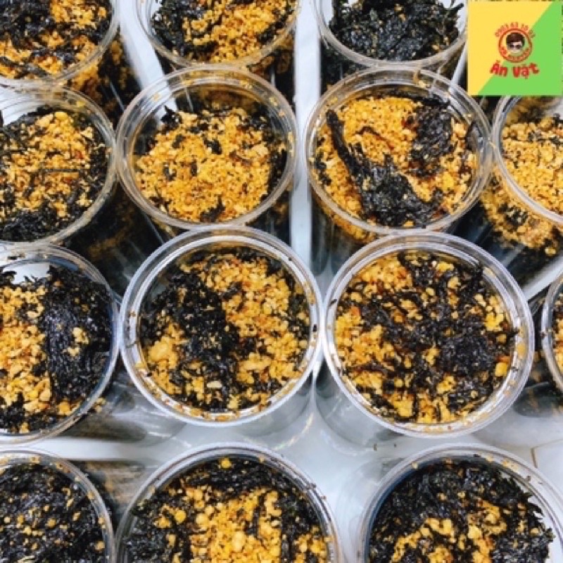 HỦ 200gr RONG BIỂN KHÔ CHÁY TỎI THƠM NGON