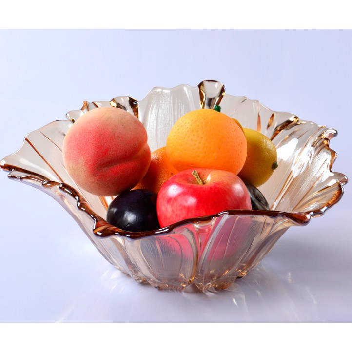 Set 2 đĩa đựng hoa quả pha lê