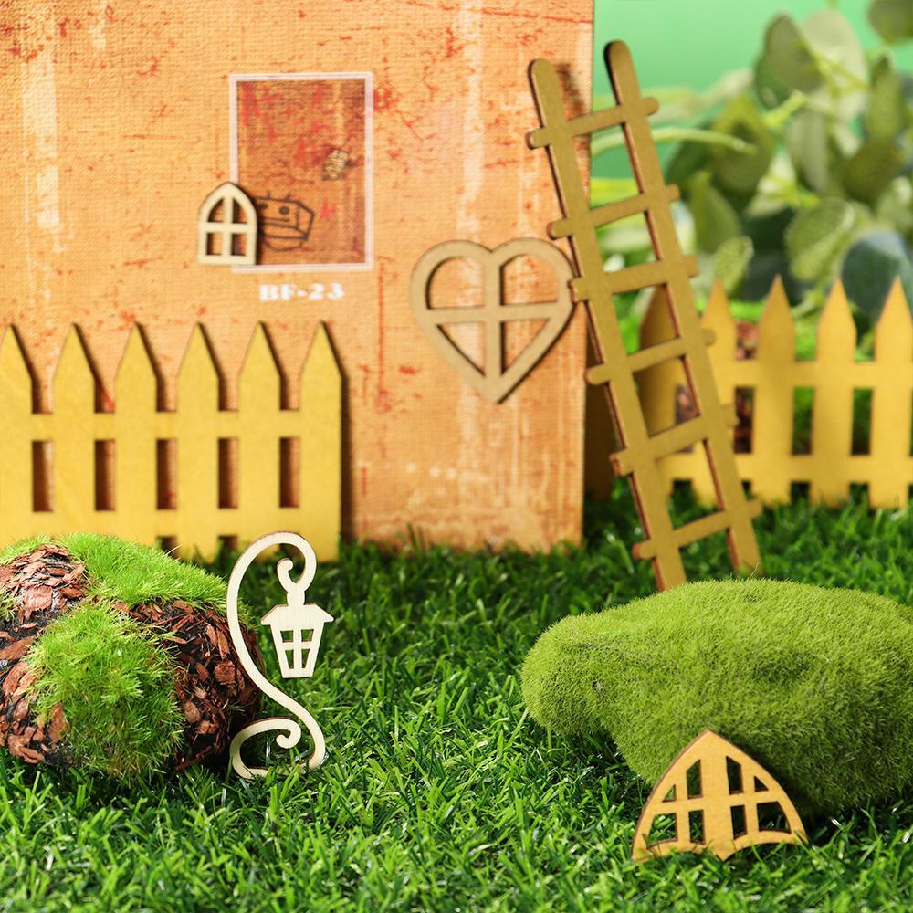 CONOPERY Tượng Elf Mini Bằng Gỗ Dùng Trang Trí Phong Cảnh DIY