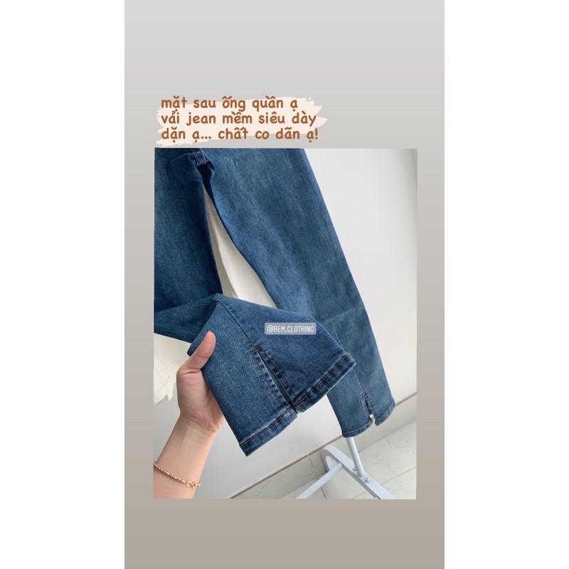 (Ảnh Thật) Quần jean dáng đứng lưng cao- co dãn QJ47