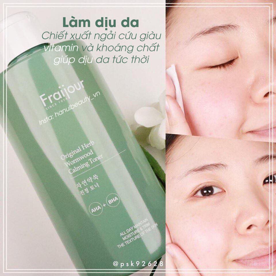 (Date 2024) Toner Thảo mộc FRAIJOUR Làm Dịu Da Cấp Ẩm Original Herb Wormwood Calming Toner 500ml