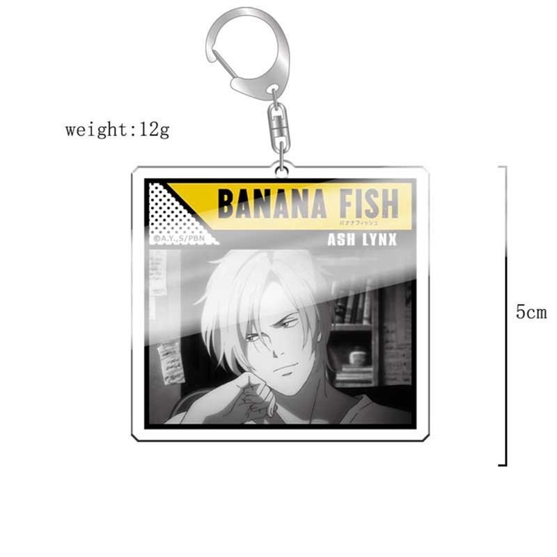 Móc khóa gắn điện thoại bằng acrylic hình Banana Fish Ash Lynx Okumura Eiji
