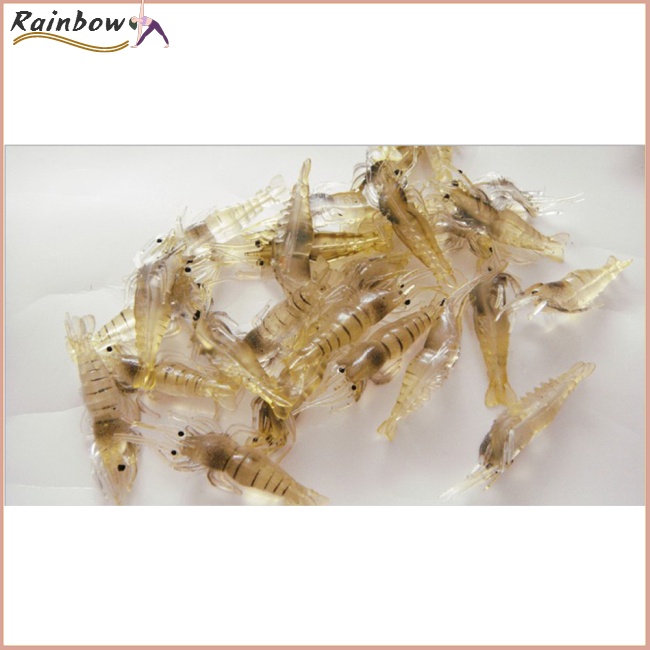 Mồi Câu Cá Giả Hình Tôm Mềm 4cm Kèm Móc Câu Tiện Dụng