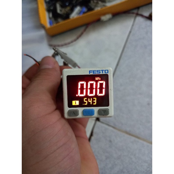 ĐỒNG HỒ CẢM BIẾN ÁP SUẤT KHÍ -1-10 bar FESTO - ĐỨC( THÁO MÁY)