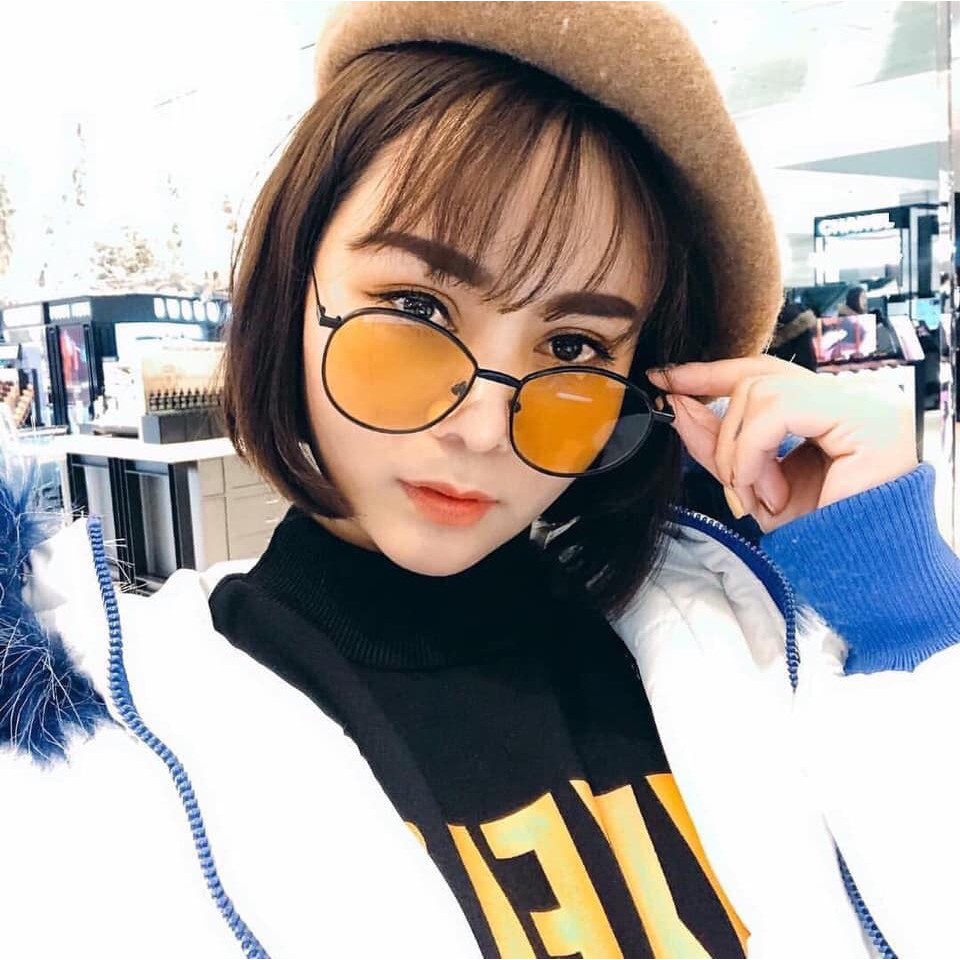 MẮT KÍNH UNISEX GM BAGUETTE VÀNG CAM HÀN QUỐC CAO CẤP HOT TREND