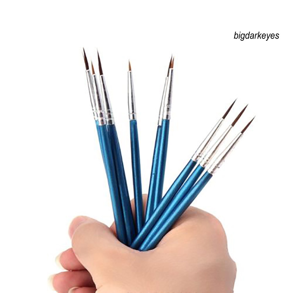 Set 10 Cọ Vẽ Màu Nước Đầu Mảnh Chuyên Dụng