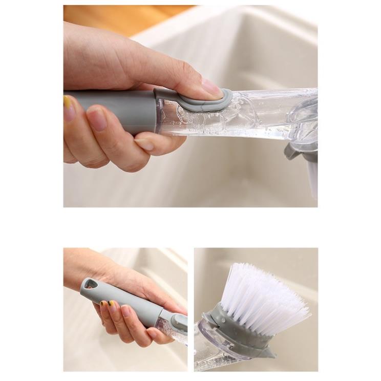 Chổi Cọ Rửa Chén Bát Cọ Rửa Xoong Nồi Đa Năng Kèm Bình Xịt Và 1 Đầu Mút Tiện Lợi