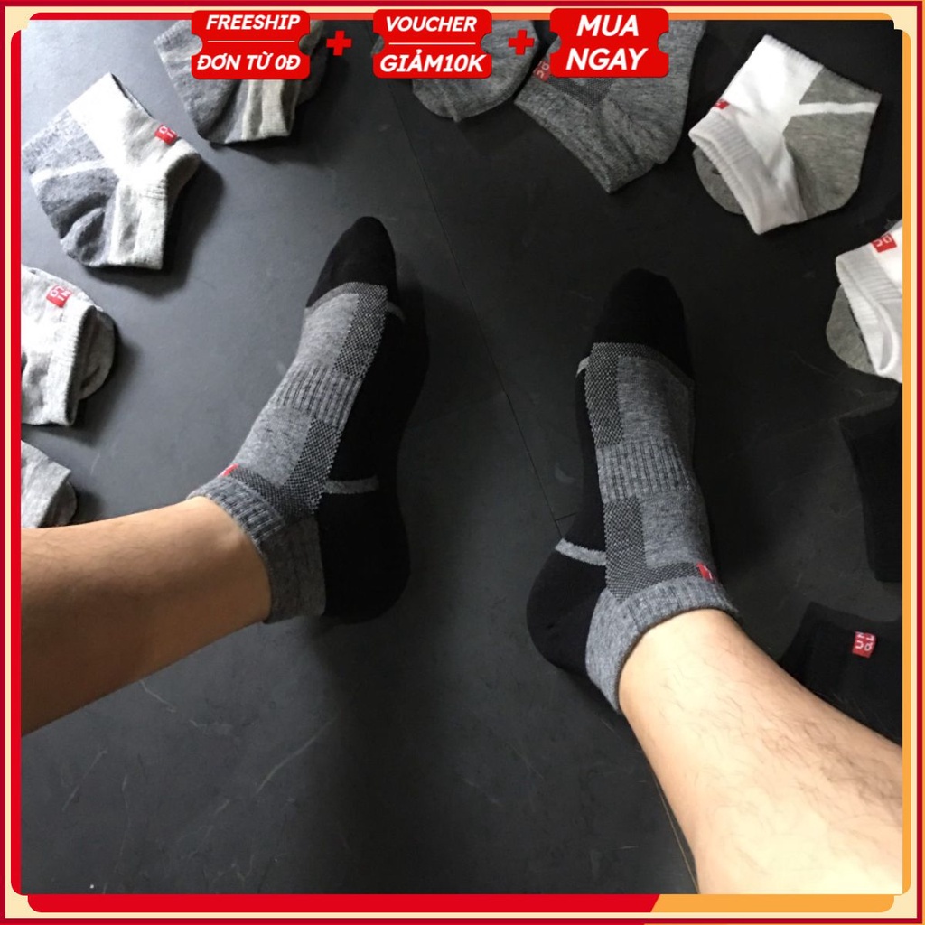 PVN36639 Set 10 đôi tất nam thể thao cổ ngắn miniso T2