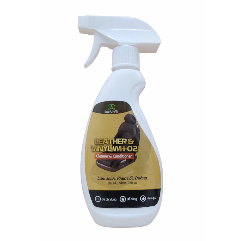 Dung dịch vệ sinh nội thất xe ô tô Leather Vinyl WH 02 EcoAirVn LifetechStore dung tích 300ml