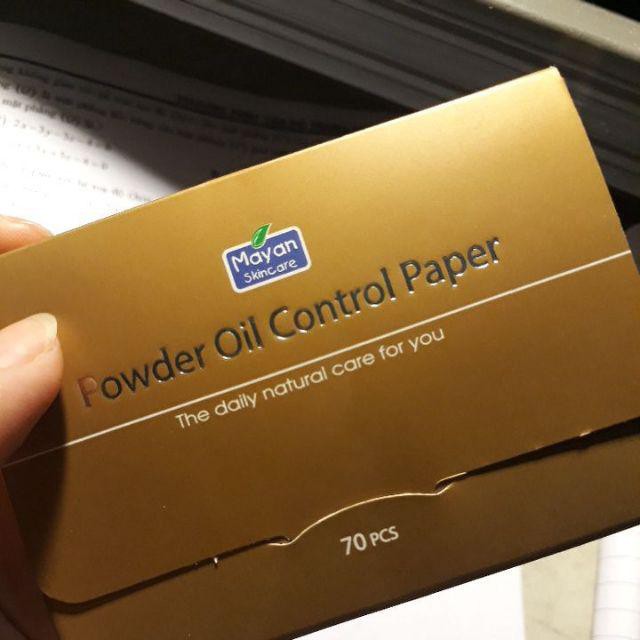 Giấy Thấm Dầu Mayan Powder Oil Control Paper 70 Tờ Phấn (Gói Có 70 Tờ Phấn)