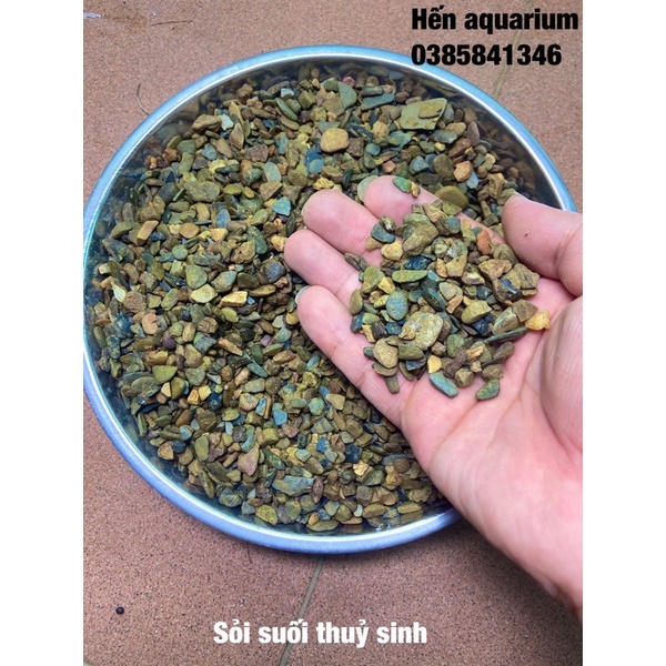 Sỏi suối trang trí bể cá túi 100 gr