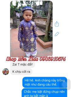 Áo dài gấm bé trai loại 1(trọn bộ set 3 món)