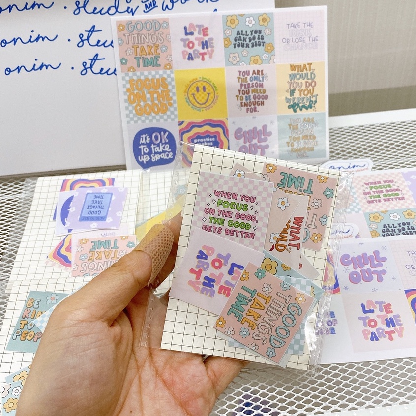 Set 20 sticker dán hình siêu siêu dễ thương - Onim