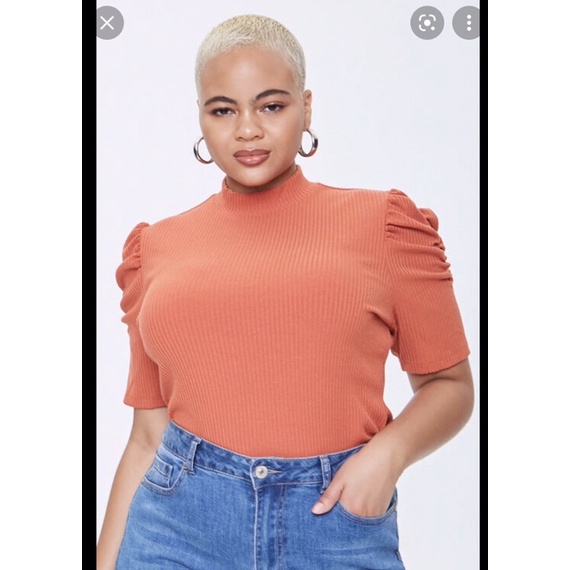 Combo Áo len tay phồng cổ cao plus size A565