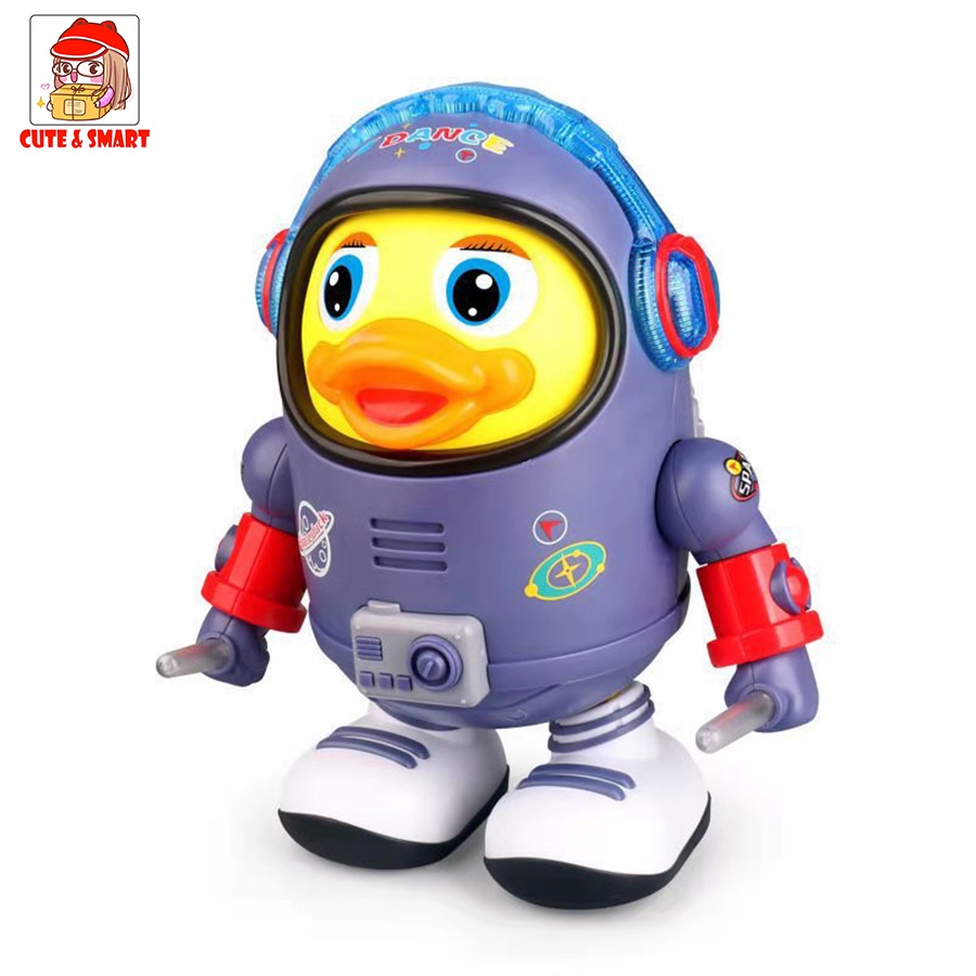 Đồ Chơi Thông Minh Cho Bé, Space Duck Dance, Chú Vịt Không Gian Nhảy Múa, biết đi, phát sáng và có nhạc cực kỳ dễ thương