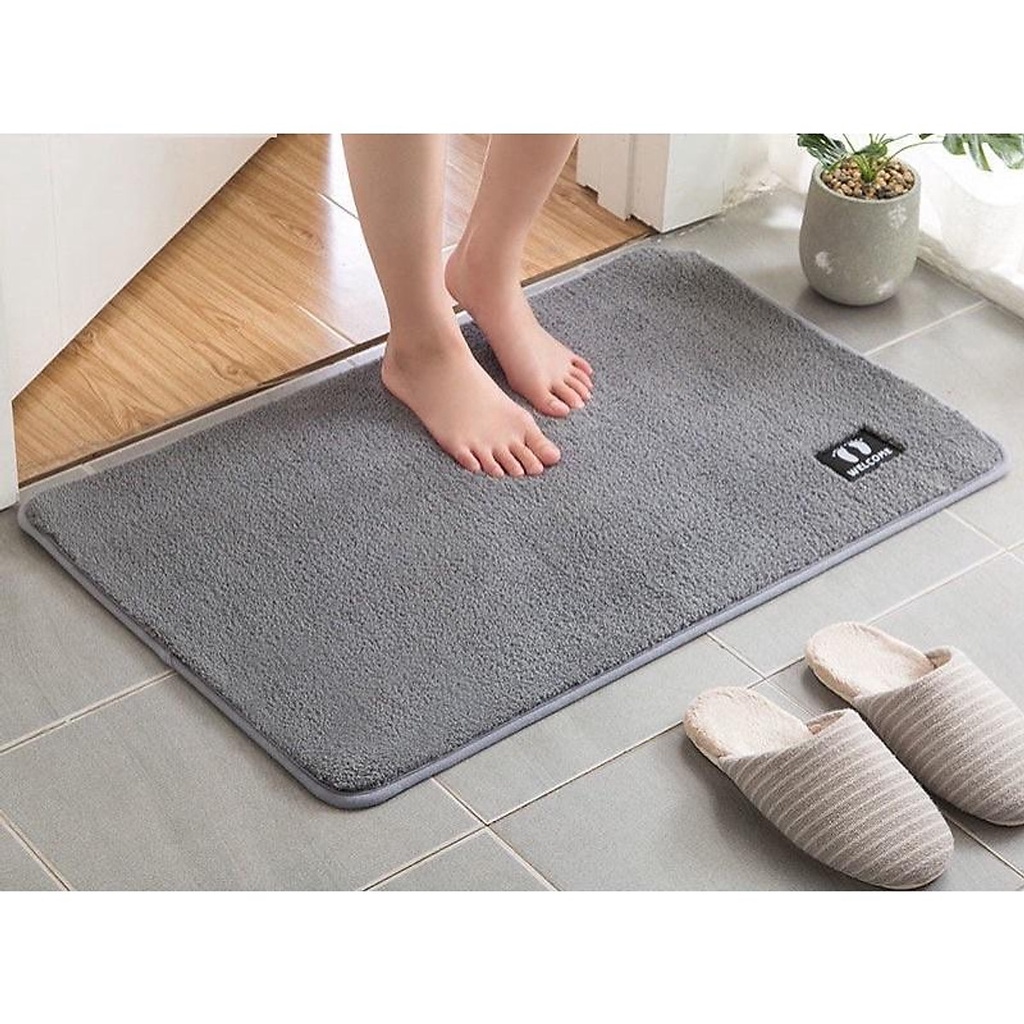 Thảm Lau Chân Nỉ - Chống Trượt, Thấm Hút Tốt [ Khổ 40*60Cm]