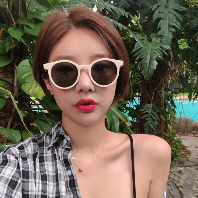 Kính mát nam nữ mắt tròn chống tia UV thời trang phong cách Ulzzang đẹp cute giá rẻ Hottrend HANASO 001