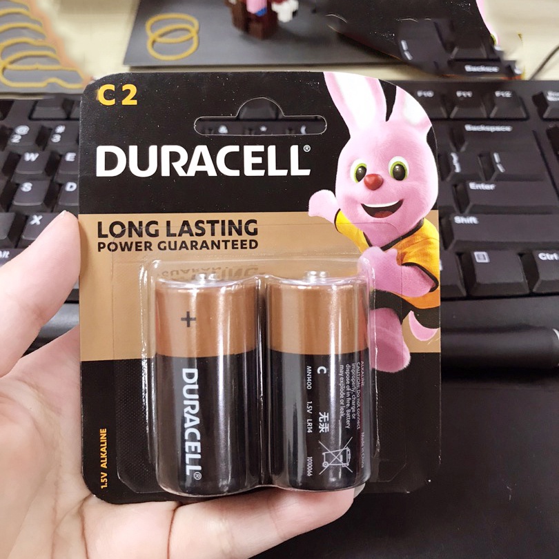 Pin Trung C Alkaline Chính Hãng Duracell, Energizer, GP - Vỉ 2 viên
