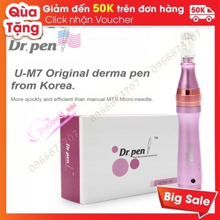[Mã PHUOXU20 hoàn 75% xu đơn 250k] Dr. Pen M7 tích điện - Máy lăn kim phi kim