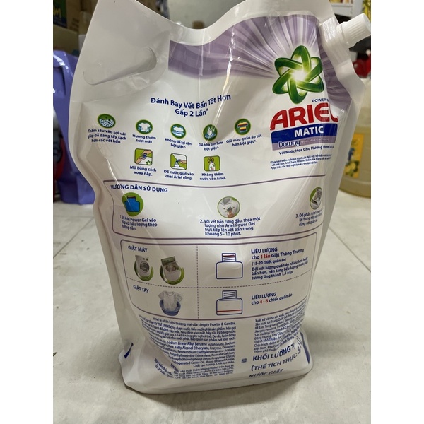 Nước giặt Ariel hương hoa Oải hương túi 3100ml