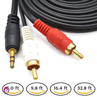 Cáp chuyển đổi âm thanh từ đầu cắm 3.5mm sang av 2 rca cho mp3 pod phone tv