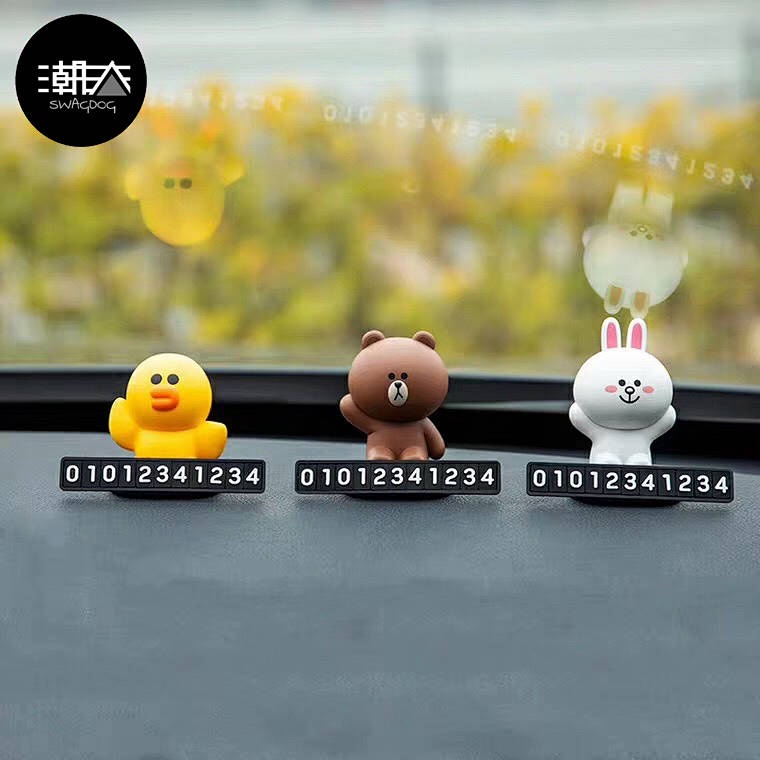 Bảng ghi số điện thoại đỗ xe tạm thời họa tiết hoạt hình dễ thương sáng tạo cho xe hơi