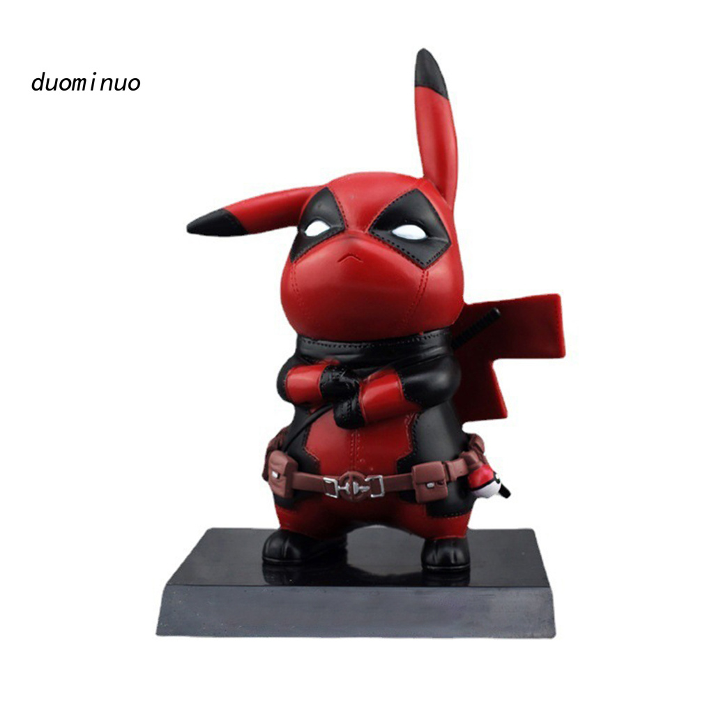 Đồ Chơi Mô Hình Nhân Vật Pikachu Deadpool Bằng PVC Trang Trí Ngộ Nghĩnh Vui Nhộn