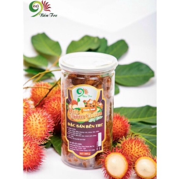 chôm chôm sấy dẻo tách hạt (loại 500gr) đặc sản Bến tre hiệu cô 9