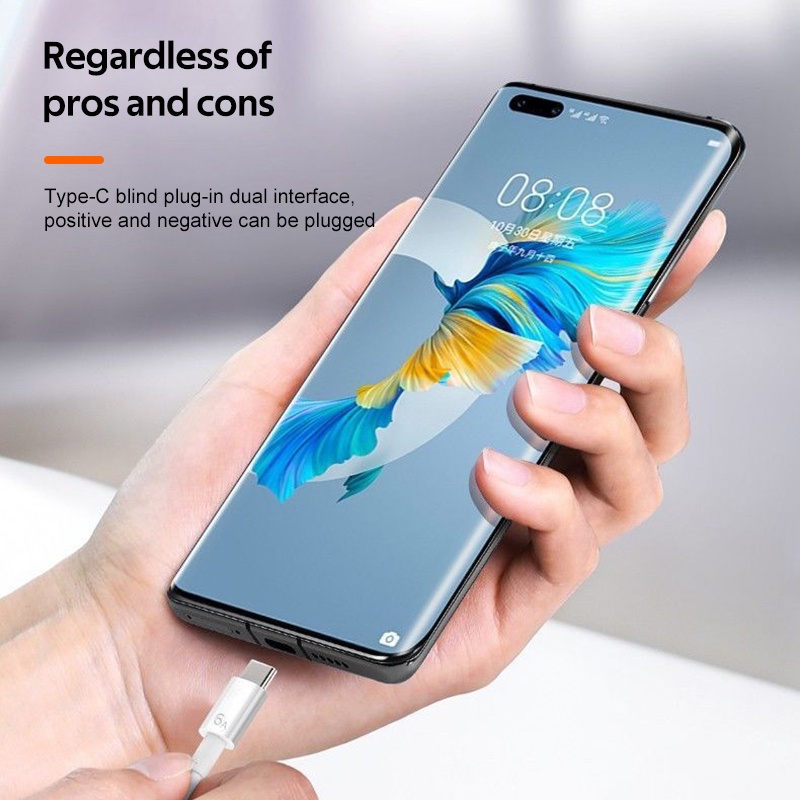 Dây Cáp Sạc Nhanh USB Loại C 6A 66W Dành Cho Huawei Mate 40 50 Xiaomi 11 10 Pro