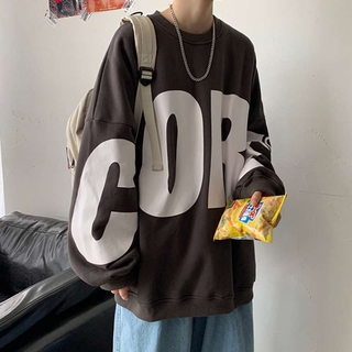Áo tay dài form rộng in hoạt hình kiểu hiphop hipster cho nam