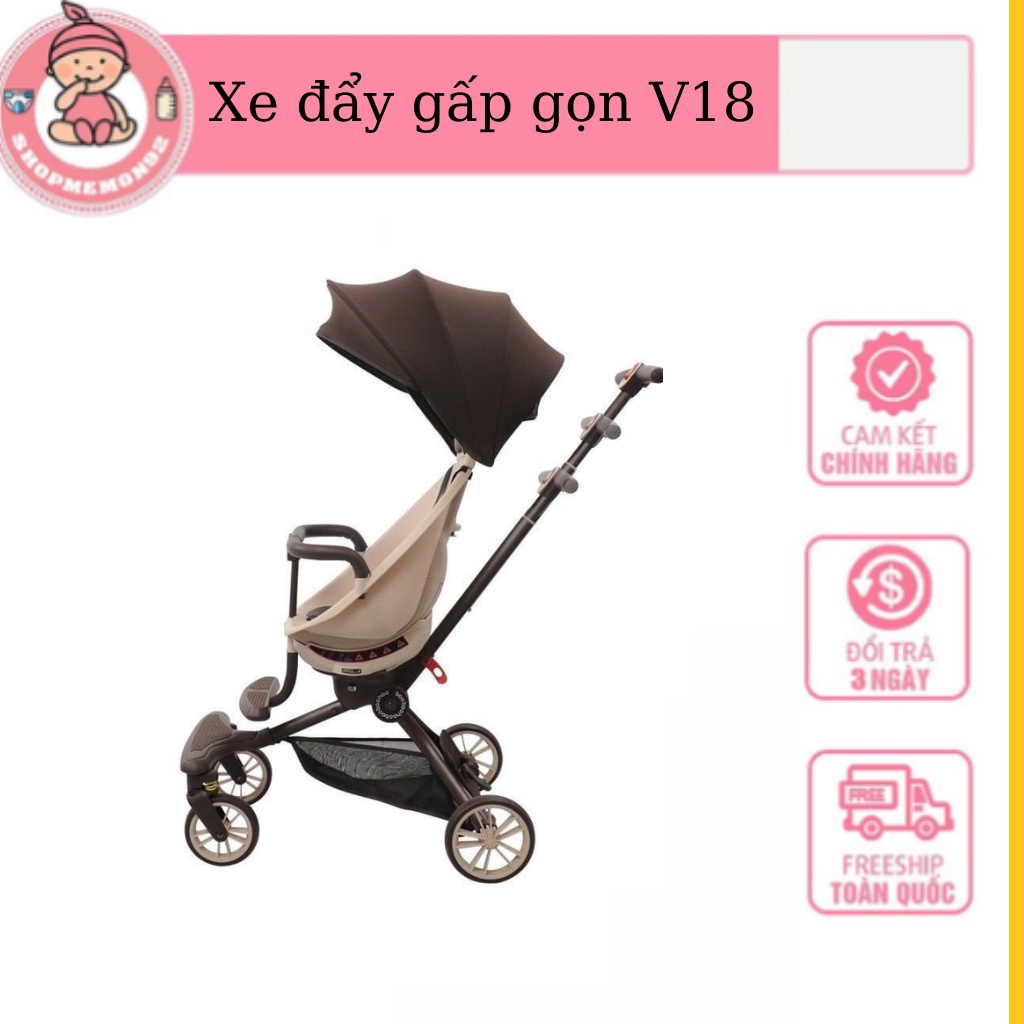 Xe đẩy gấp gọn - Siêu phẩm chanh xả cập bến V18