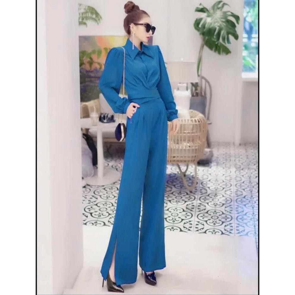 Vải Lụa Bảo Anh cao cấp 75k/m-Lên Áo dài-Váy đầm-Jump-Suit-Comple-Quần ống rộng-Màu xanh cổ vịt sang trọng-Cực tôn dáng