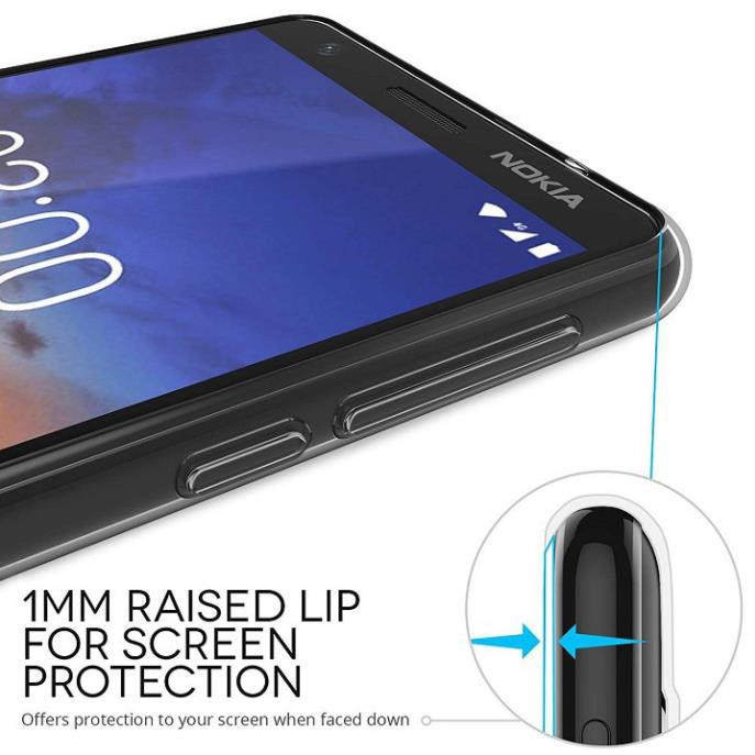 Ốp lưng silicon dẻo trong suốt cho Nokia 3.1 mỏng 0.6mm chính hãng Ultra Thin