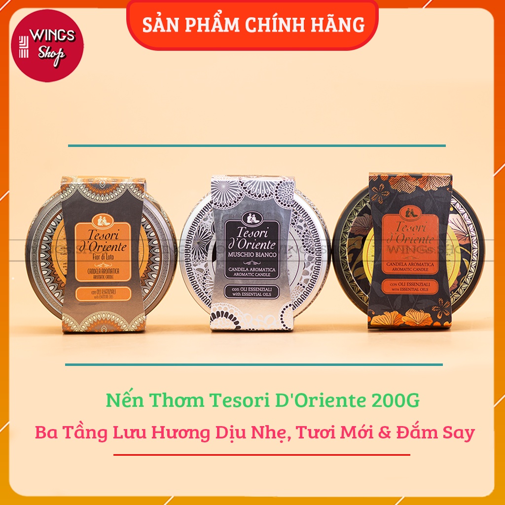 Nến Thơm Hương Nước Hoa Ý Tesori D'Oriente 200G | Wings Shop