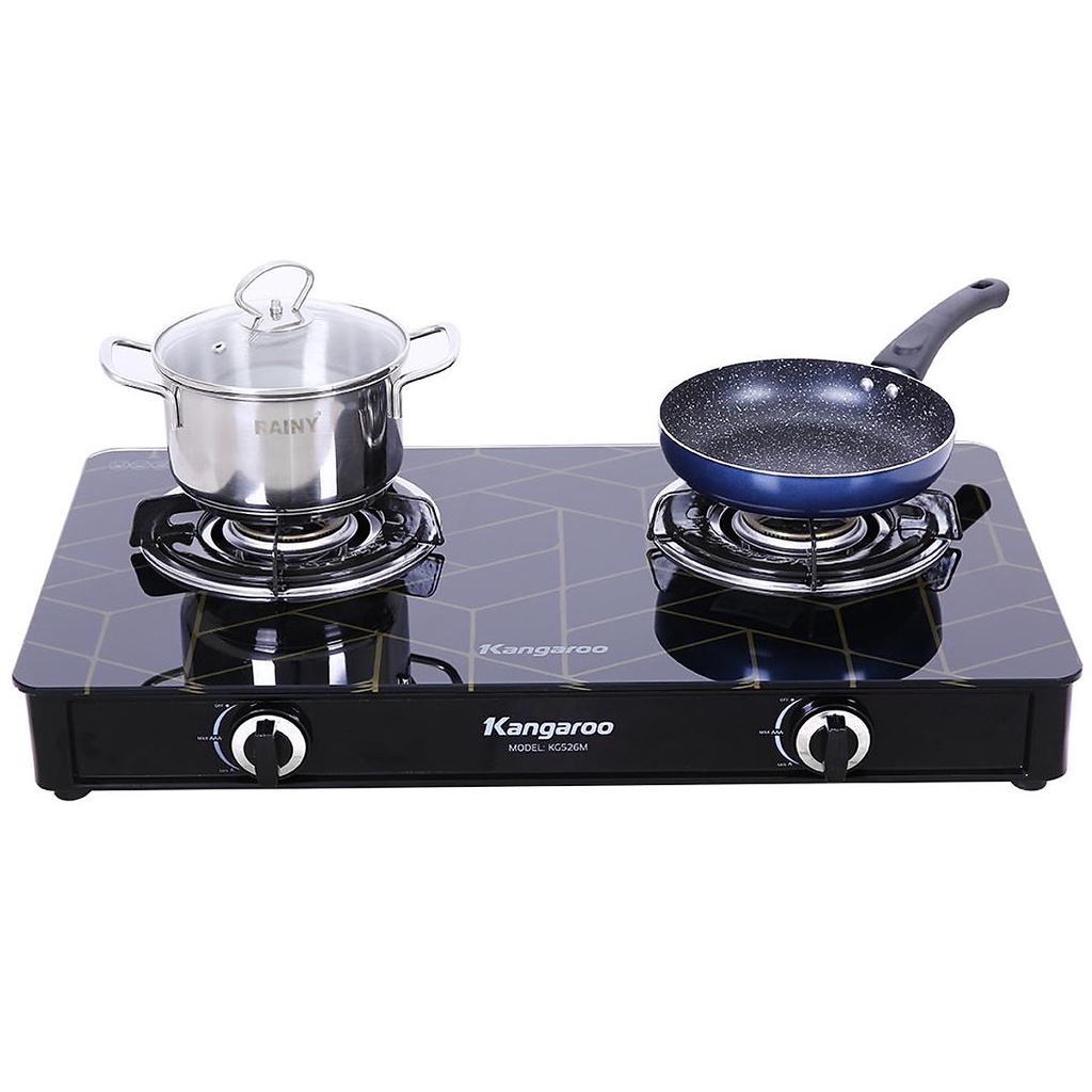 ếp gas đôi dương kính Kangaroo KG526M