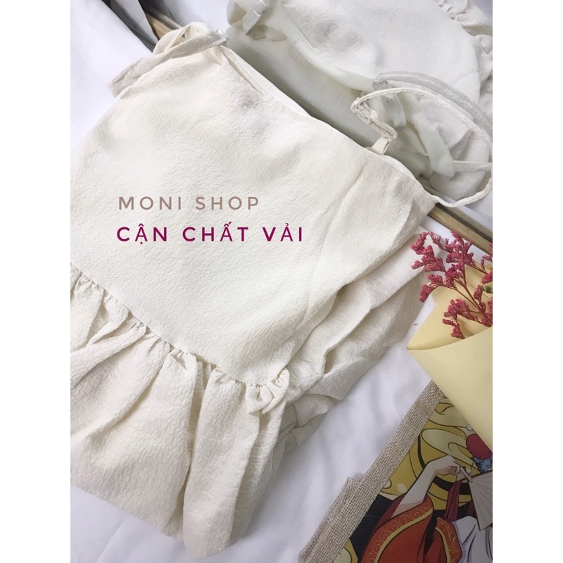 [Mã WAMT1505 giảm 10K đơn 0K] Đầm babydoll nữ 2 dây dáng dài xòe màu kem D22 | BigBuy360 - bigbuy360.vn