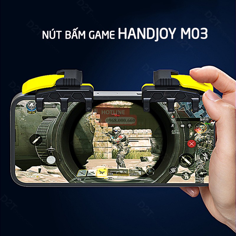 Handjoy M03 | Nút bấm game Handjoy M03 chơi 8 ngón autotap siêu nhanh chơi game PUBG, Call of Duty, Free Fire