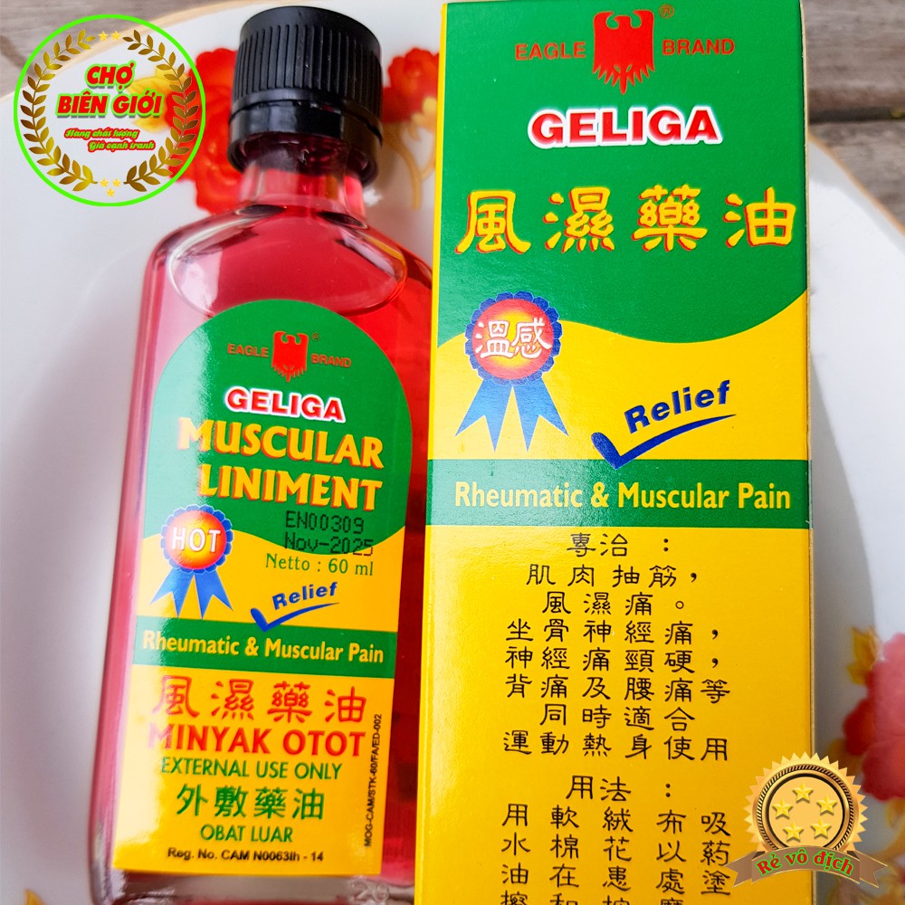 Dầu Cù Là Lửa Dạng Nước Geliga Muscula Liniment Dung Tích 50 ml