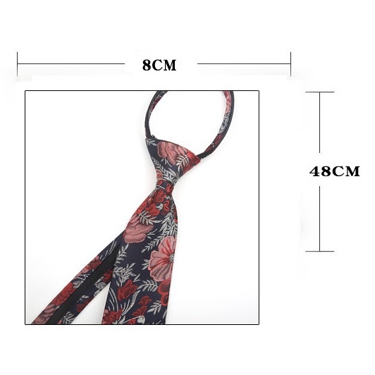 Cà vạt Nam bản to 8cm phong cách lịch sự, chững chạc, Cravat thắt sẵn, Calavat chú rể, Cavat công sở, dự tiệc CV-8205